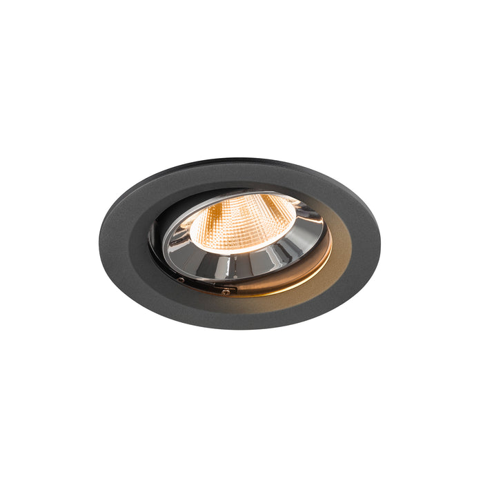 NUMINOS MOVE M, black/chrome recessed ceiling light 2700 K 20°