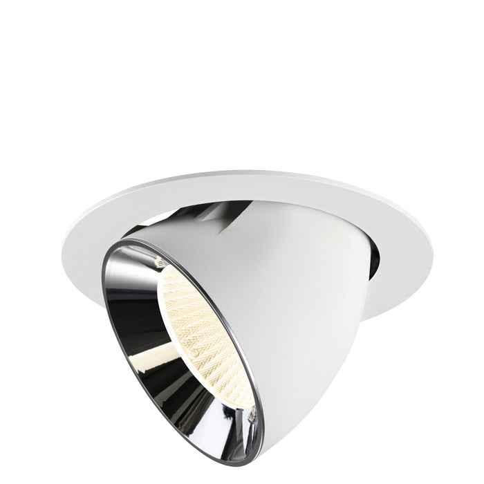 NUMINOS GIMBLE XL, white/chrom recessed ceiling light 4000 K 40°