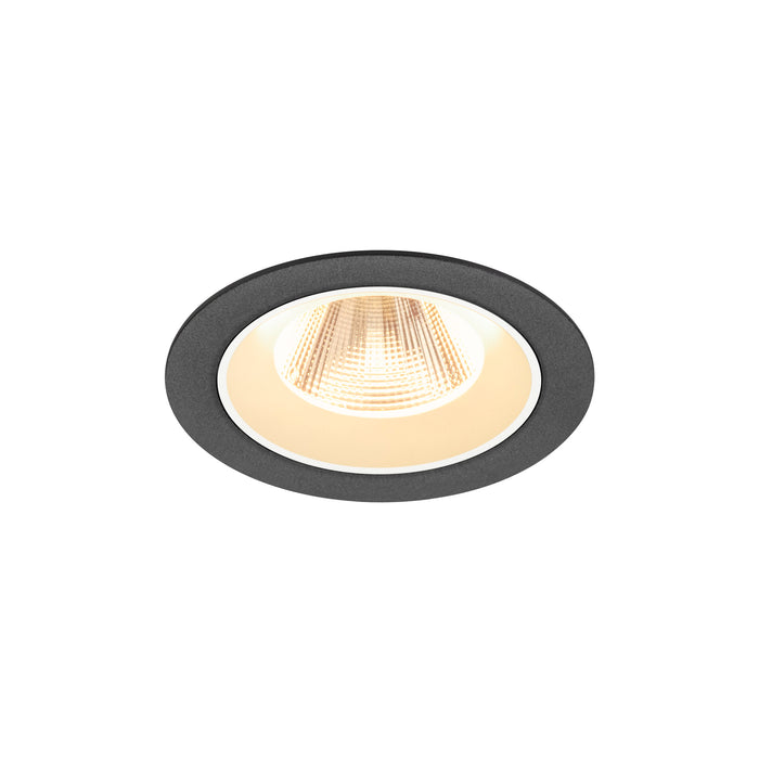 NUMINOS M, Recessed ceiling light, 3000 K, 20°, IP20, round, black / white