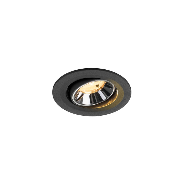 NUMINOS MOVE S, black/chrome recessed ceiling light 3000 K 20°