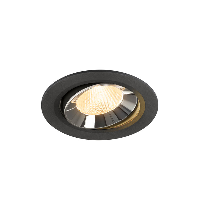 NUMINOS MOVE L, black/chrome recessed ceiling light 3000 K 40°