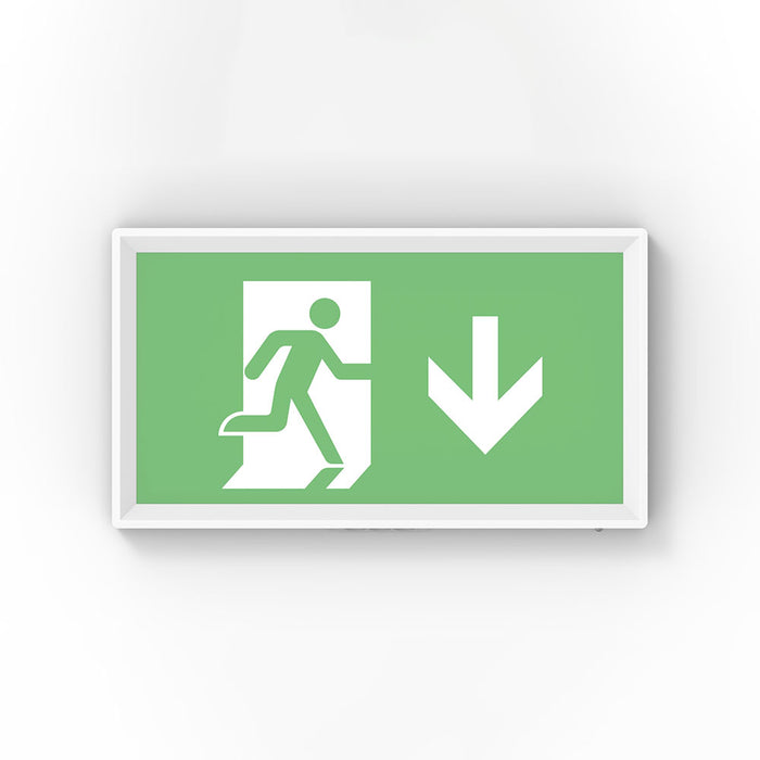 Cliff LED Emergency Exit Box c/w arrow UP legend, Self test