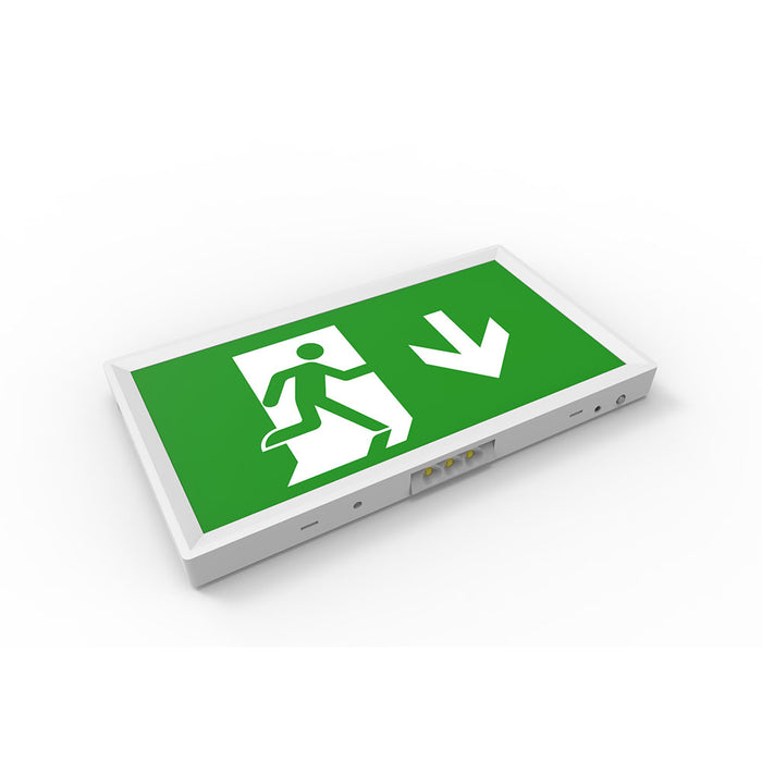 Exit Shop Box Cliff LED Emergency Exit Box c/w arrow UP legend white — Intalite UK