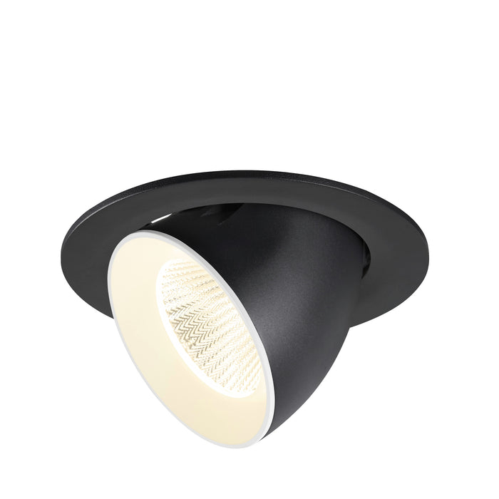 NUMINOS GIMBLE L, Recessed ceiling light, 4000 K, 40°, IP20, round, black / white