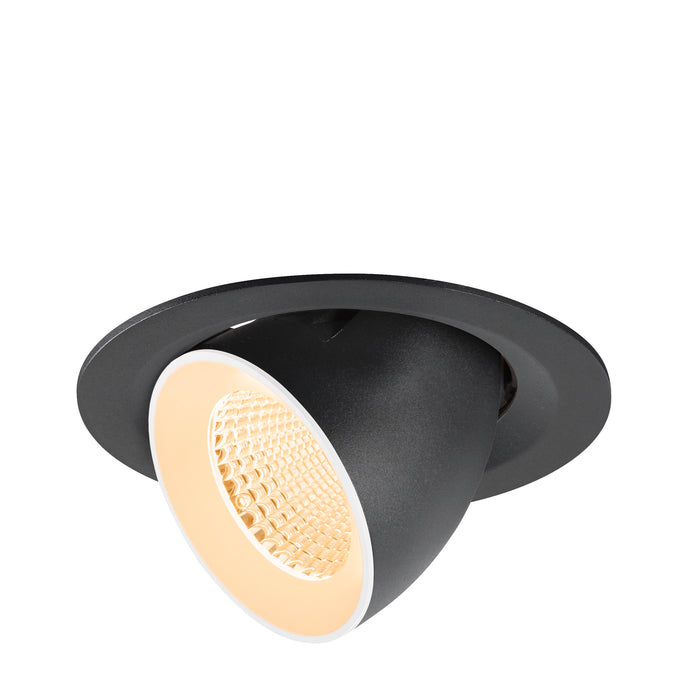 NUMINOS GIMBLE M, Recessed ceiling light, 2700 K, 40°, black / white