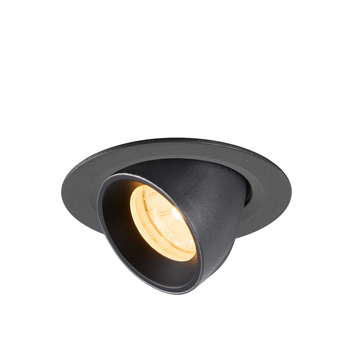 NUMINOS GIMBLE XS, Recessed ceiling light, 3000 K, 20°, IP20, round, black