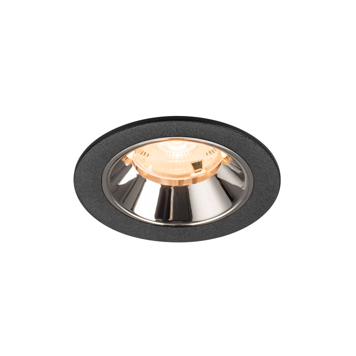 NUMINOS S, black/chrome recessed ceiling light 2700 K 20°