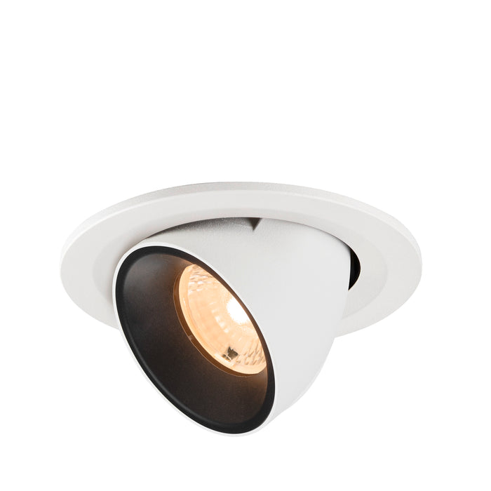 NUMINOS GIMBLE S, white/black recessed ceiling light 2700 K 40°