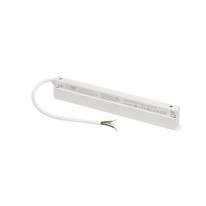 48V SYSTEM, Intrack LED driver, 48VDC, 250 W, Incl. 300 cm connection cable for 220-240VAC and DALI through-wiring, BlackWhite