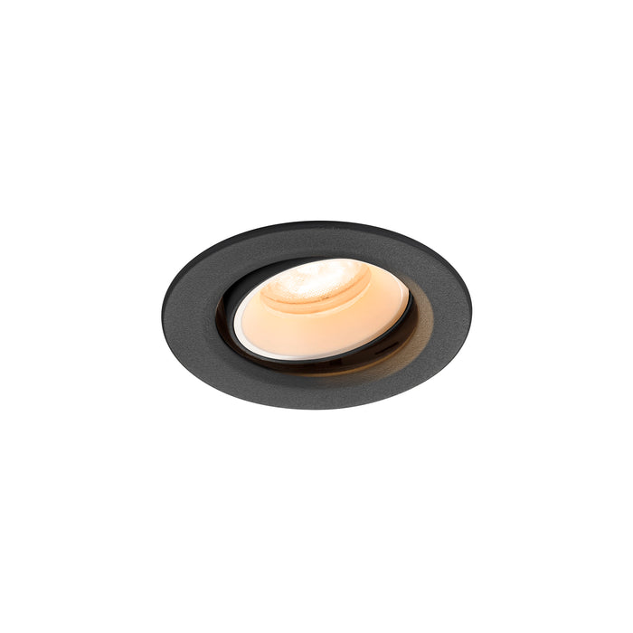 NUMINOS MOVE XS, Recessed ceiling light, 2700 K, 55°, IP20, round, black / white