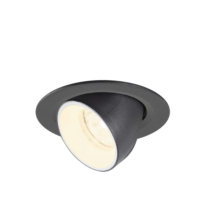 NUMINOS GIMBLE XS, Recessed ceiling light, 4000 K, 20°, IP20, round, black / white