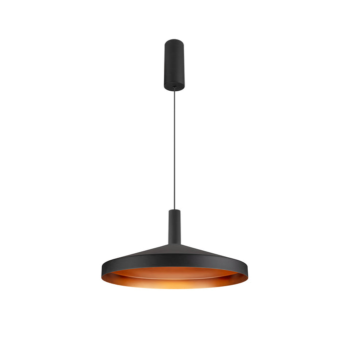 LALU SET, pendant light, LED base, TETRA 36, PHASE, pendant length 200 cm, 2700/3000 K, 40°, black