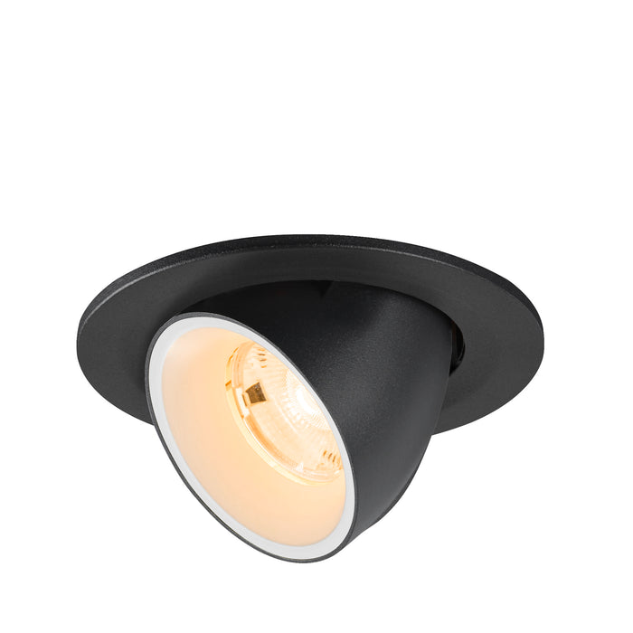 NUMINOS GIMBLE S, Recessed ceiling light, 2700 K, 20°, IP20, round, black / white