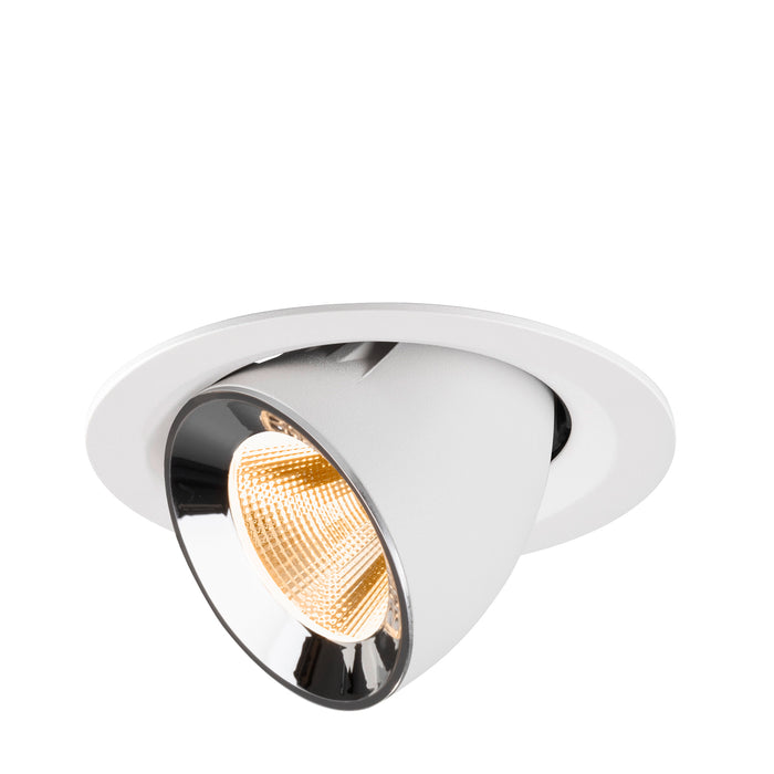 NUMINOS GIMBLE M, white/chrom recessed ceiling light 2700 K 20°