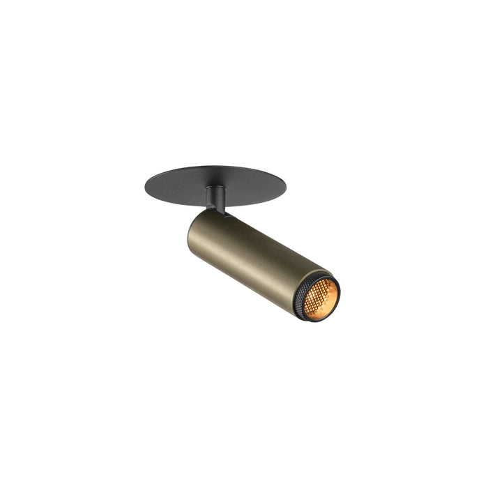 GRIP! S, Recessed ceiling light, PHASE, 2700 K, 29°, IP20, cylindrical, bronze / black