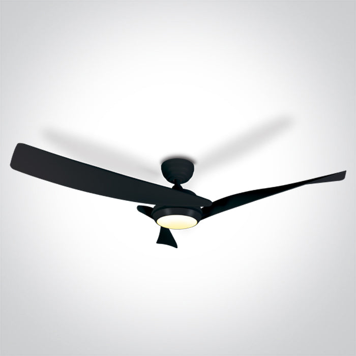 BLACK ABS ROD FAN 45W LED 22W CCTV IP20 230V