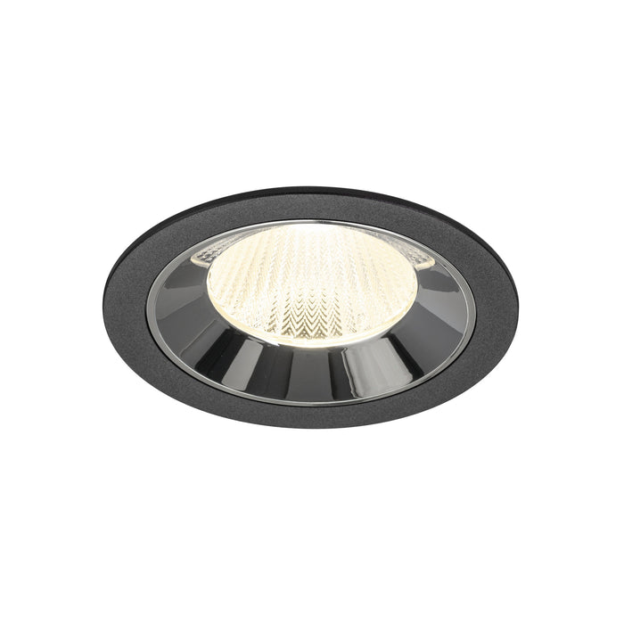 NUMINOS L, black/chrome recessed ceiling light 4000 K 40°