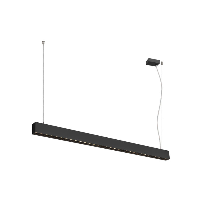 GLENOS PRO, pendant light, 1.2m, DALI, UGR16, pendant length 210 cm, 3000K, 75°, black