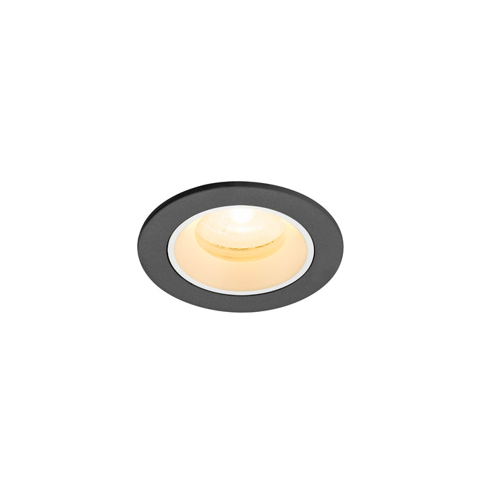 NUMINOS XS, Recessed ceiling light, 3000 K, 20°, IP20, round, black / white