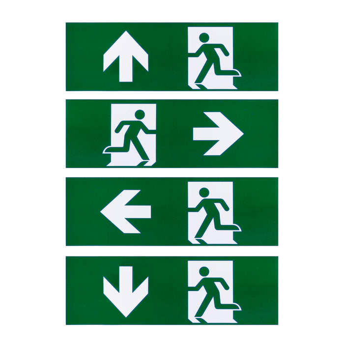 P-LIGHT, set of 4, pictogram film, W: 10 H: 30 cm, green