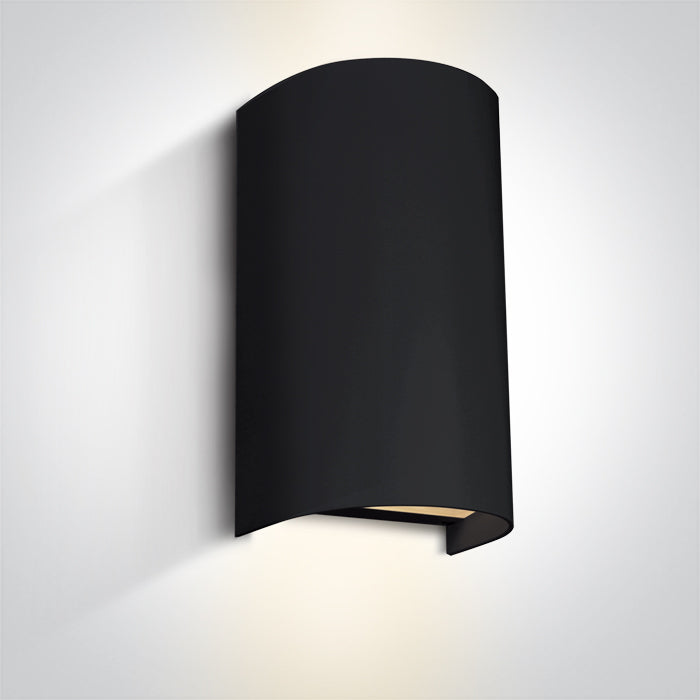 BLACK WALL LIGHT GU10 2x6W IP65 100-240V