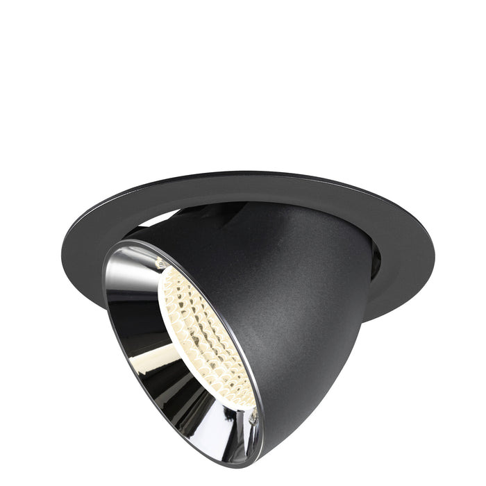 NUMINOS GIMBLE XL, black/chrome recessed ceiling light 4000 K 55°