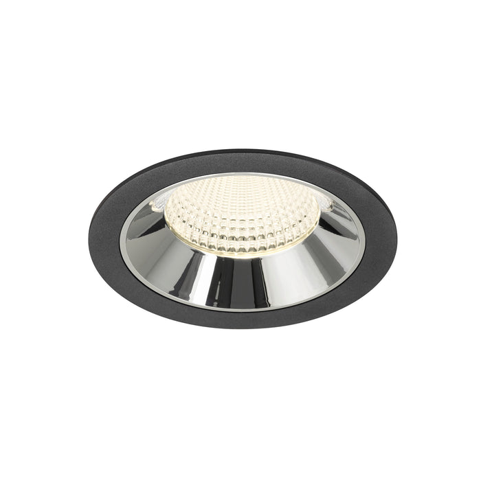 NUMINOS XL, black/chrome recessed ceiling light 4000 K 55°