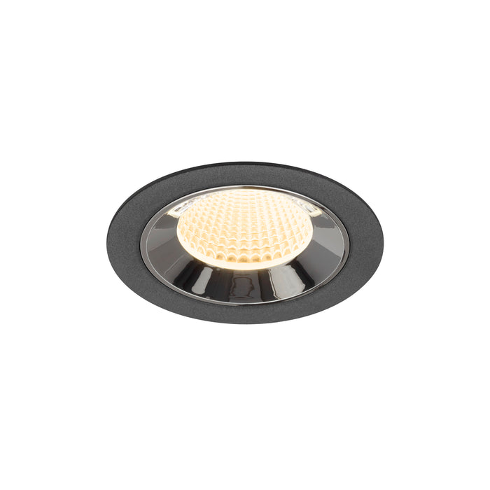 NUMINOS M, black/chrome recessed ceiling light 3000 K 40°