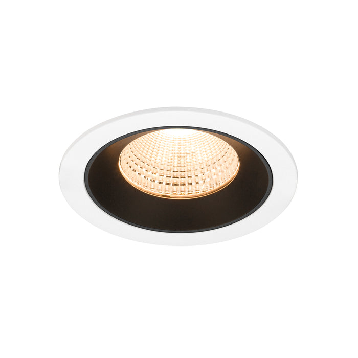 NUMINOS L, white/black recessed ceiling light 2700 K 55°