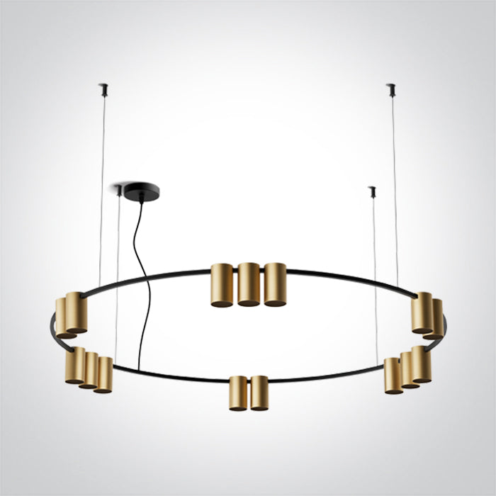 BRUSHED BRASS PENDANT GU10 15x7W IP20 100-240V
