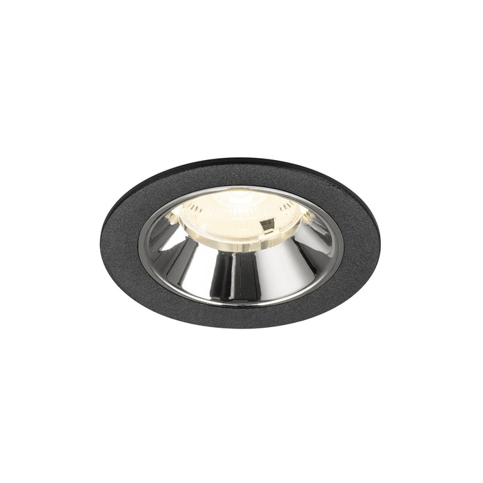 NUMINOS S, black/chrome recessed ceiling light 4000 K 20°