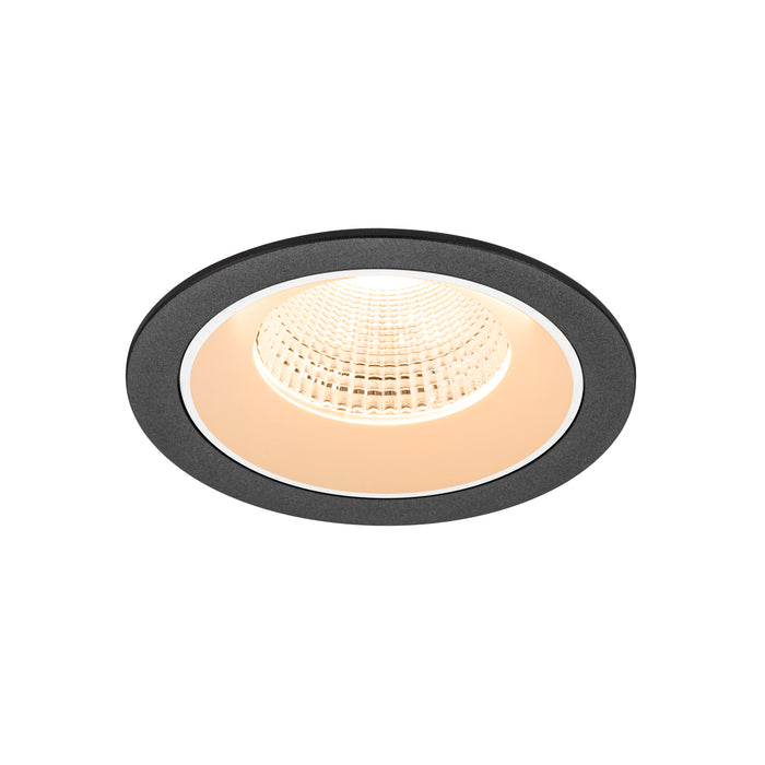 NUMINOS L, Recessed ceiling light, 2700 K, 55°, IP20, round, black / white