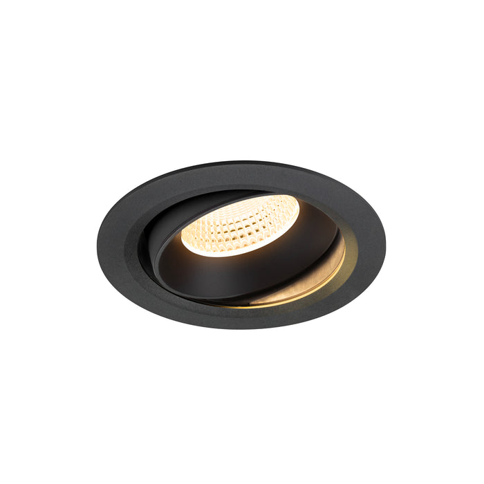 NUMINOS MOVE XL, Recessed ceiling light, 3000 K, 55°, IP20, round, black