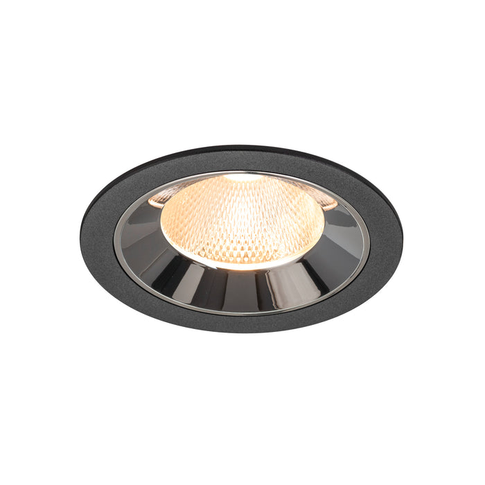 NUMINOS L, black/chrome recessed ceiling light 2700 K 20°
