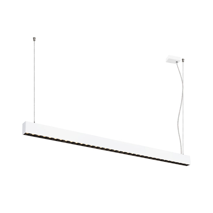 GLENOS PRO, pendant light, 1.5m, DALI, UGR16, pendant length 210 cm, 3000K, 75°, white / black