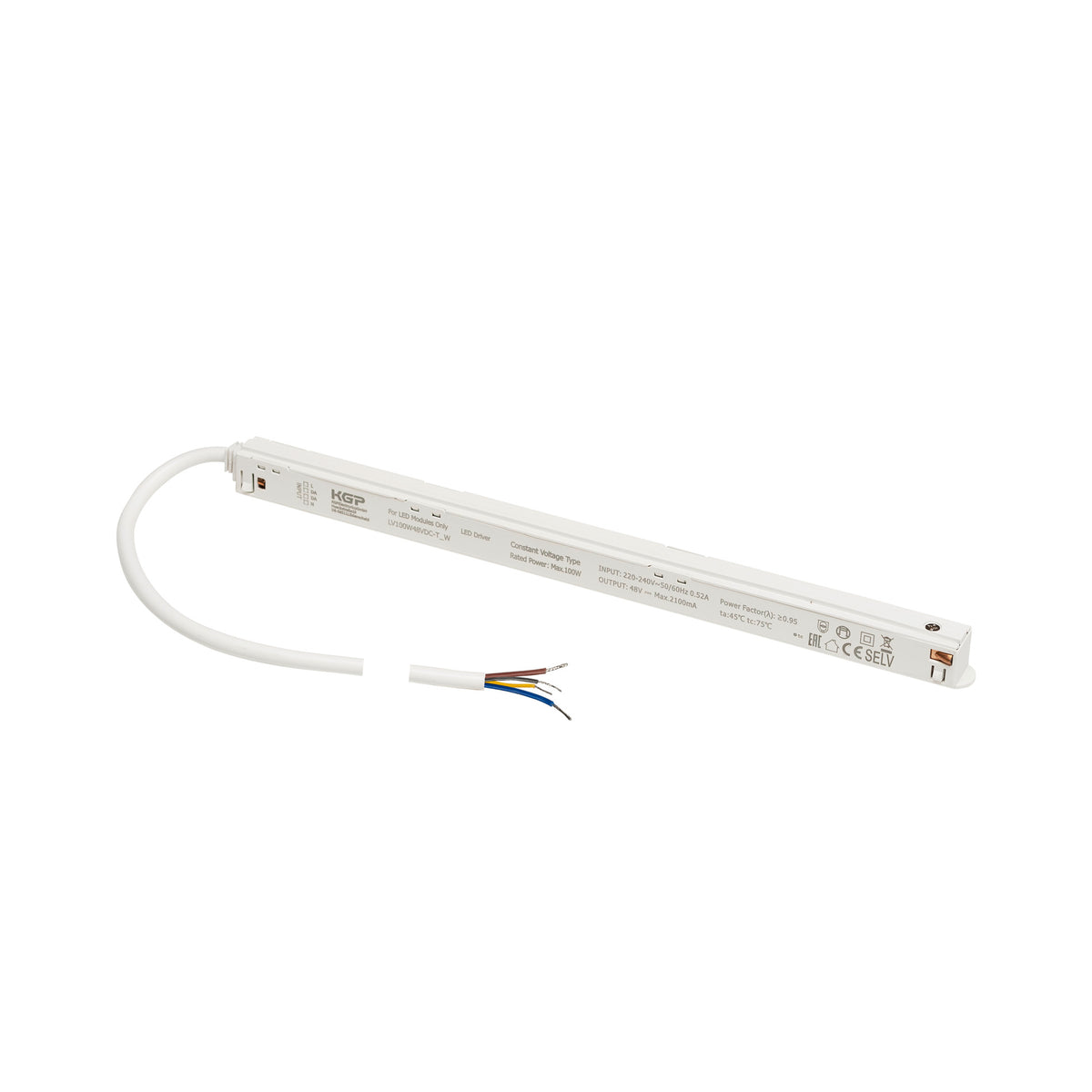 48V SYSTEM, Intrack LED driver, 48VDC, 100 W, incl. 300 cm connection ...
