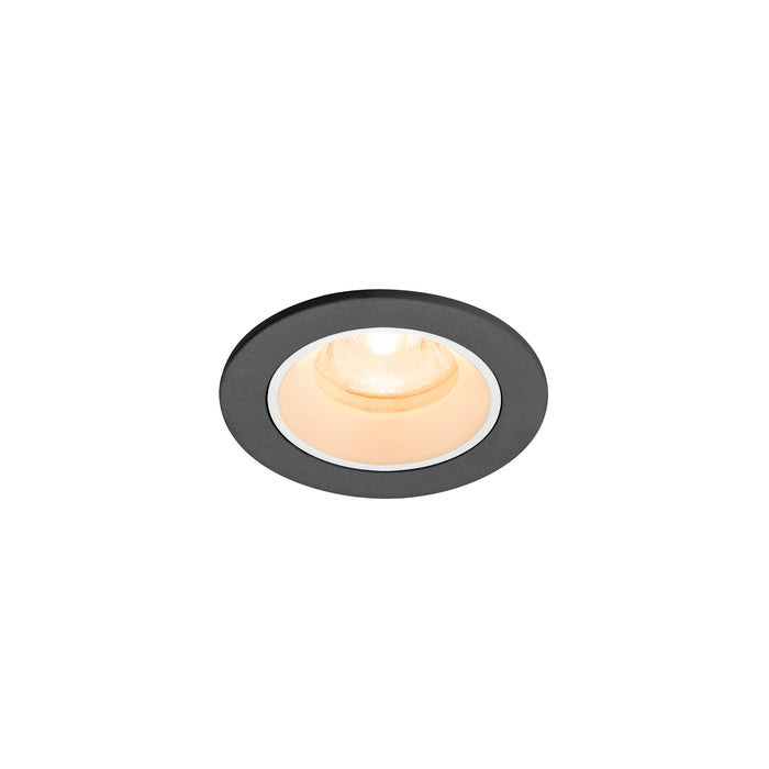 NUMINOS XS, Recessed ceiling light, 2700 K, 40°, IP20, round, black / white