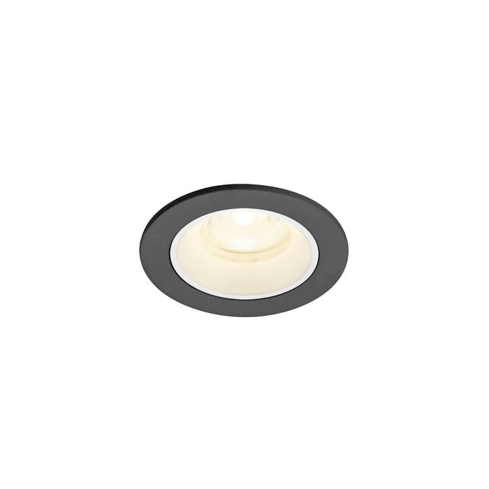 NUMINOS XS, Recessed ceiling light, 4000 K, 40°, IP20, round, black / white