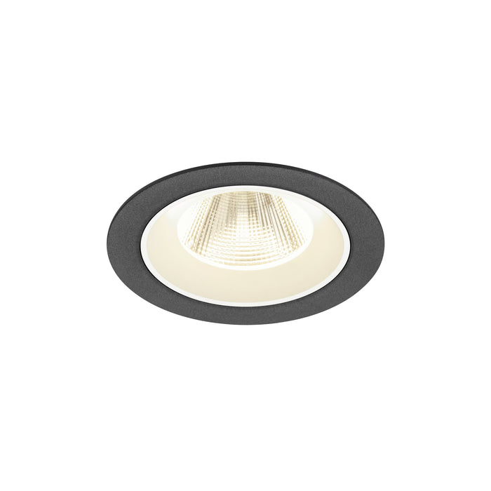 NUMINOS M, Recessed ceiling light, 4000 K, 20°, IP20, round, black / white