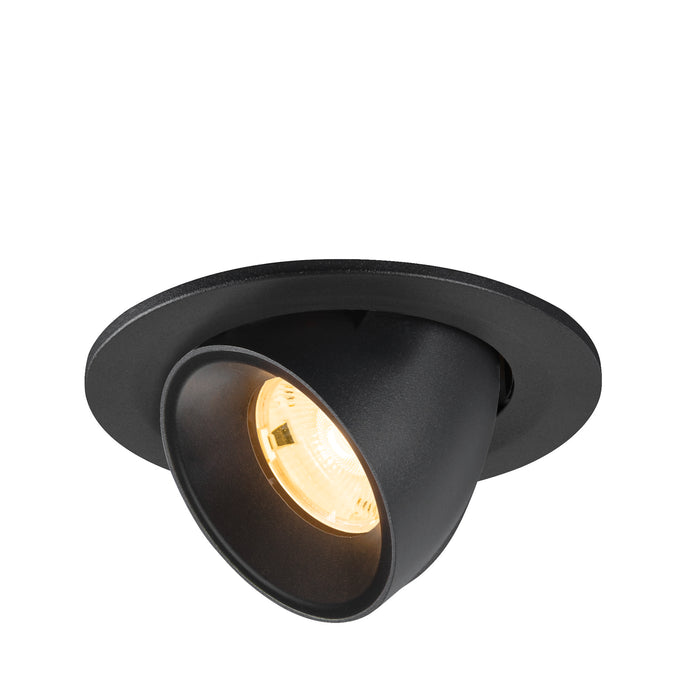 NUMINOS GIMBLE S, Recessed ceiling light, 3000 K, 20°, IP20, round, black