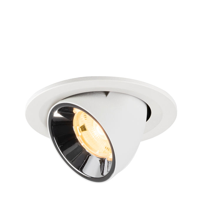 NUMINOS GIMBLE S, white/chrom recessed ceiling light 3000 K 20°