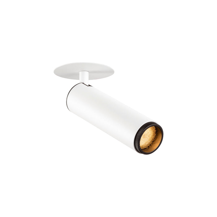 GRIP! M, Recessed ceiling light, PHASE, 3000 K, 42°, IP20, cylindrical, white / black