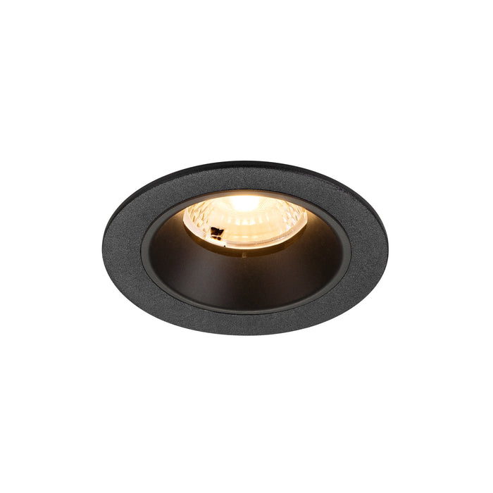 NUMINOS S, Recessed ceiling light, 3000 K, 40°, IP20, round, black
