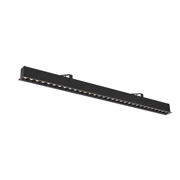 GLENOS PRO, Recessed ceiling light, 1.2m, DALI, UGR19, 3000K, 75°, IP20, black