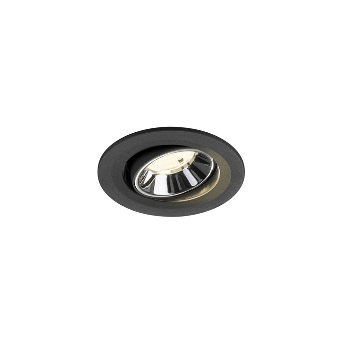 NUMINOS MOVE S, black/chrome recessed ceiling light 4000 K 55°