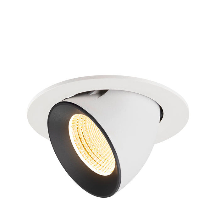 NUMINOS GIMBLE L, white/black recessed ceiling light 3000 K 55°
