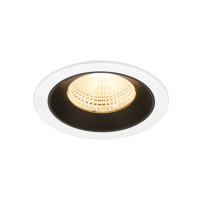 NUMINOS L, white/black recessed ceiling light 3000 K 55°