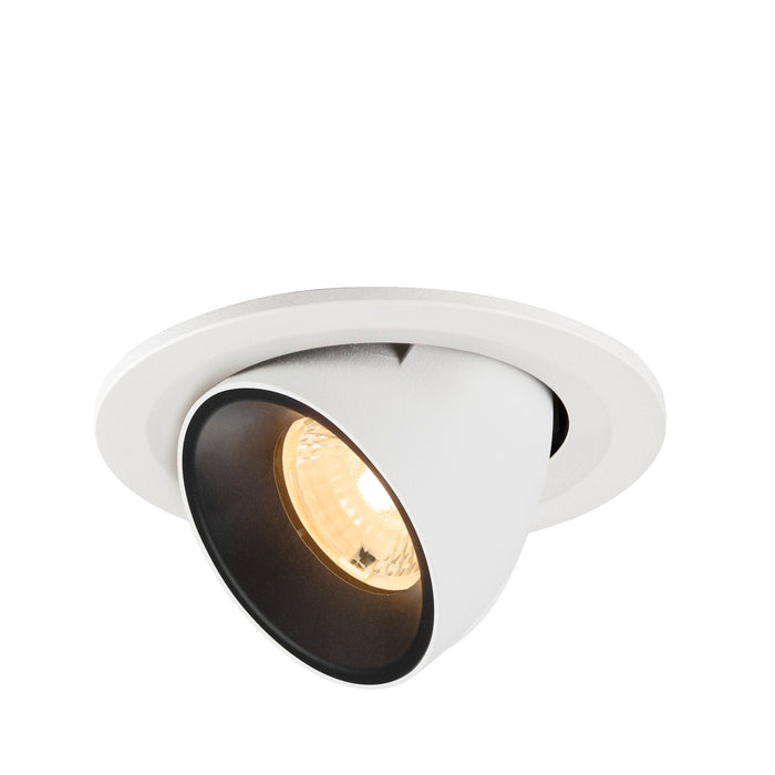 NUMINOS GIMBLE S, white/black recessed ceiling light 3000 K 40°