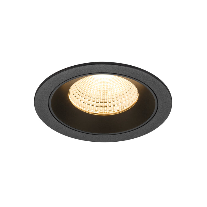 NUMINOS L, Recessed ceiling light, 3000 K, 55°, IP20, round, black