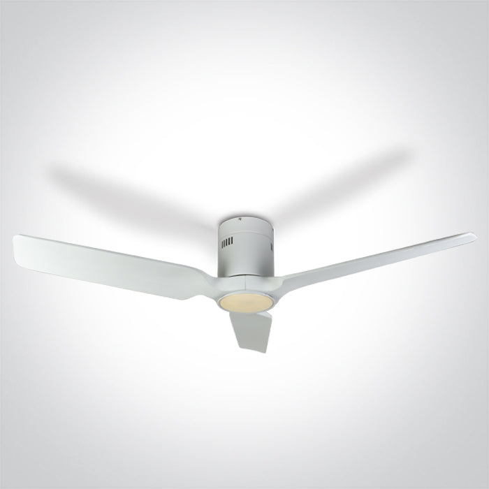 WHITE WOOD WHITE CEILING FAN 35W LED 22W CCTV IP20 230V